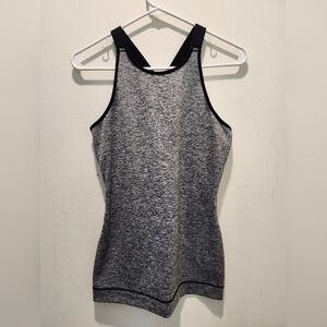 Women's Michael Kors gray and black Athletic tank top halter fitted size S